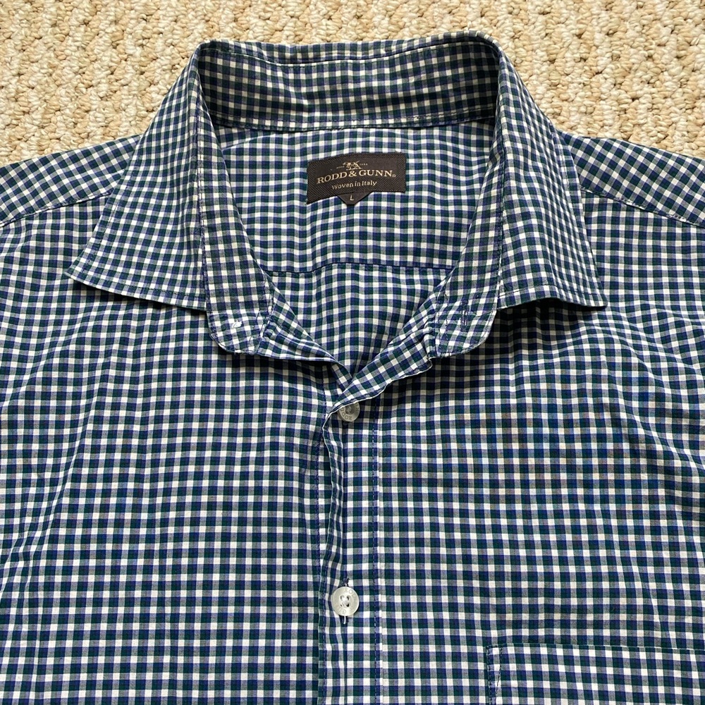 RODD & GUNN | 100% Cotton Plaid Button Down Shirt Large - Picture 8 of 11